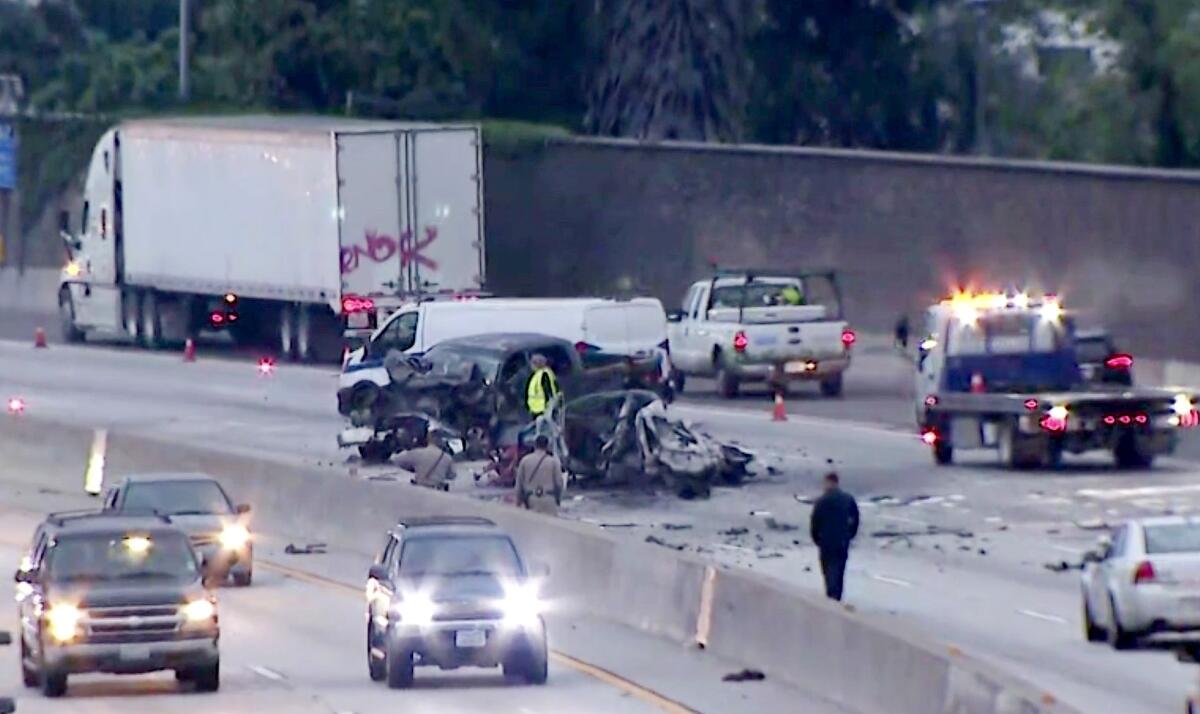 accident on freeway