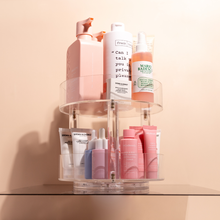 acrylic skincare organiser