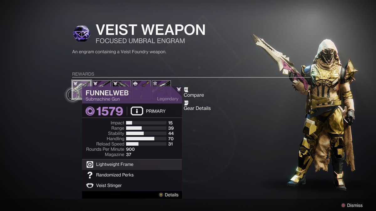 funnel web pve god roll