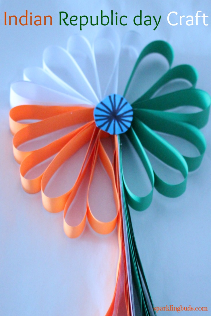 tricolour paper flowers