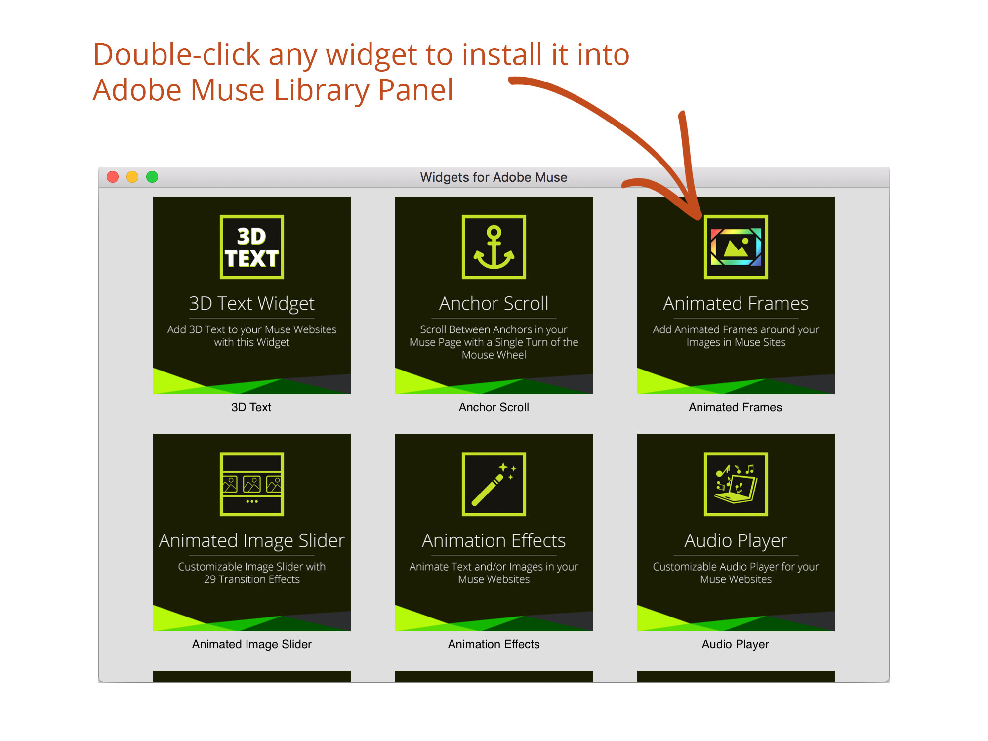 adobe muse widget library