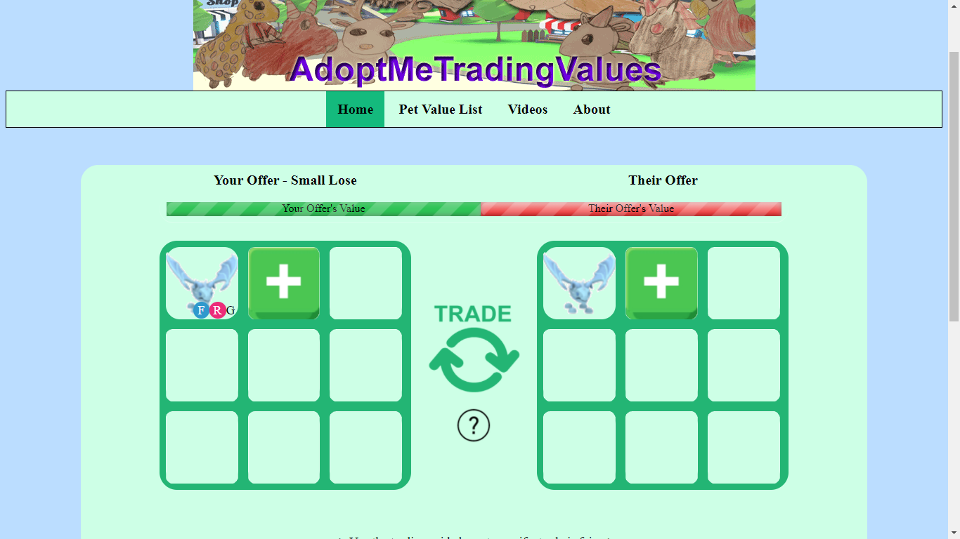 adopt me trading values