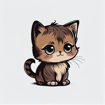 adorable cat cartoon