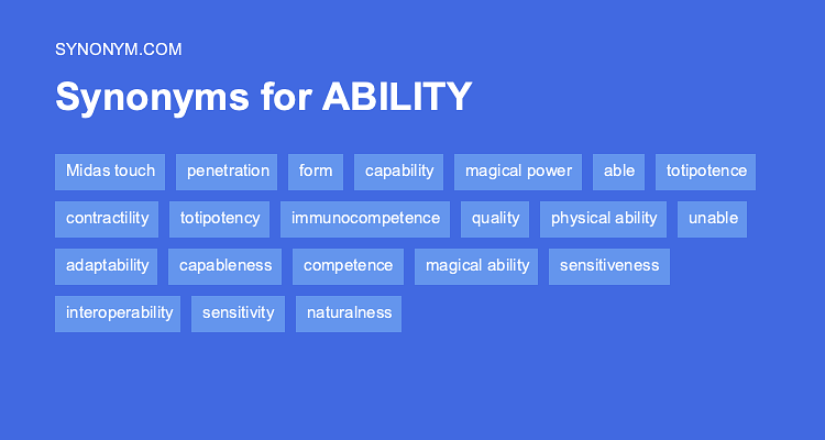 synonym for abilities