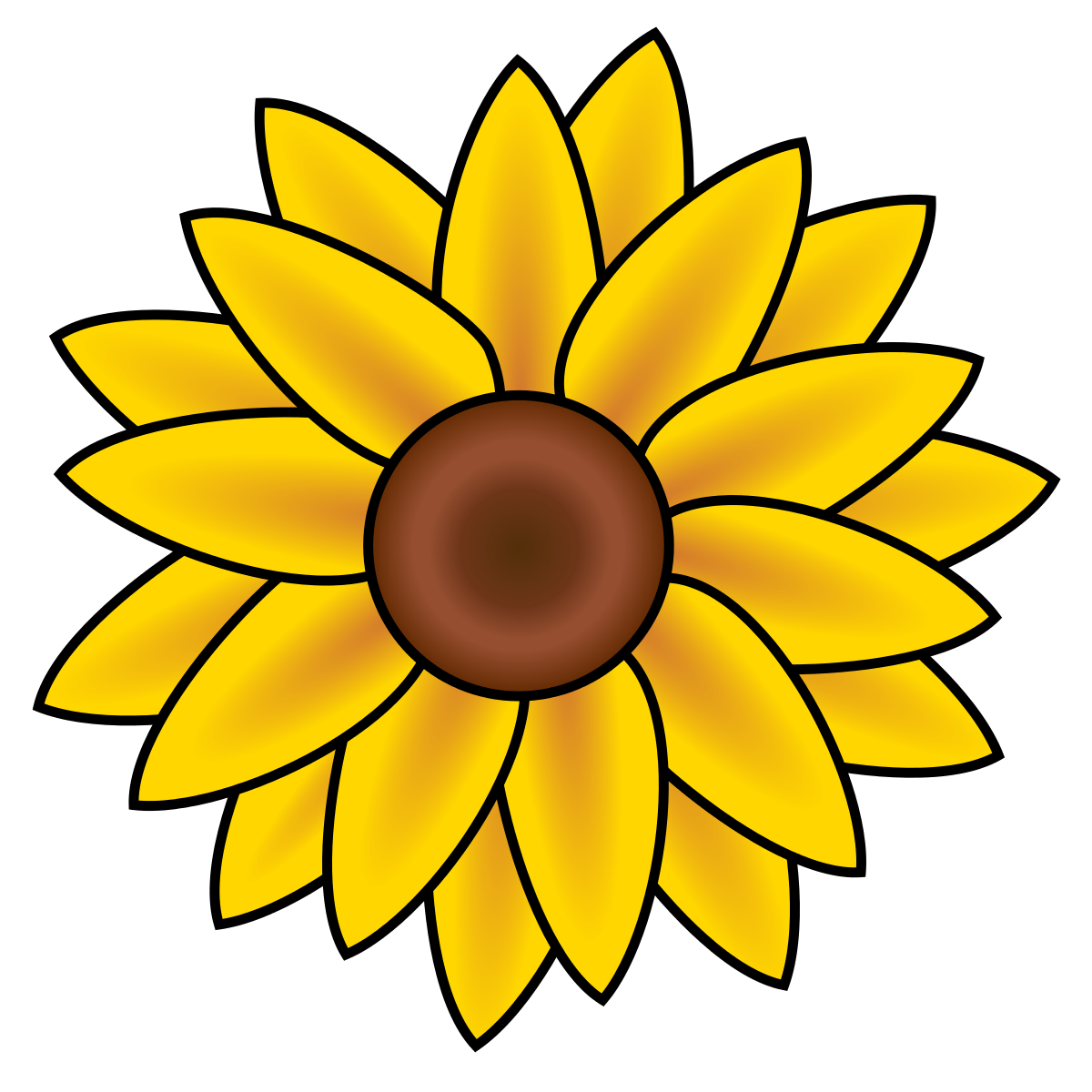 clipart sunflowers