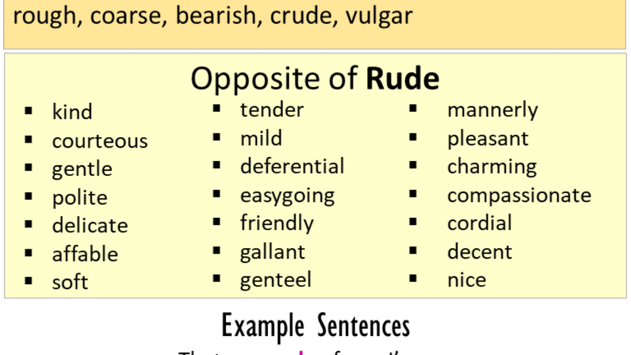 rude antonym