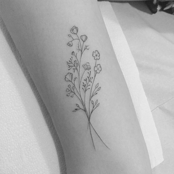 forget me not tattoo black