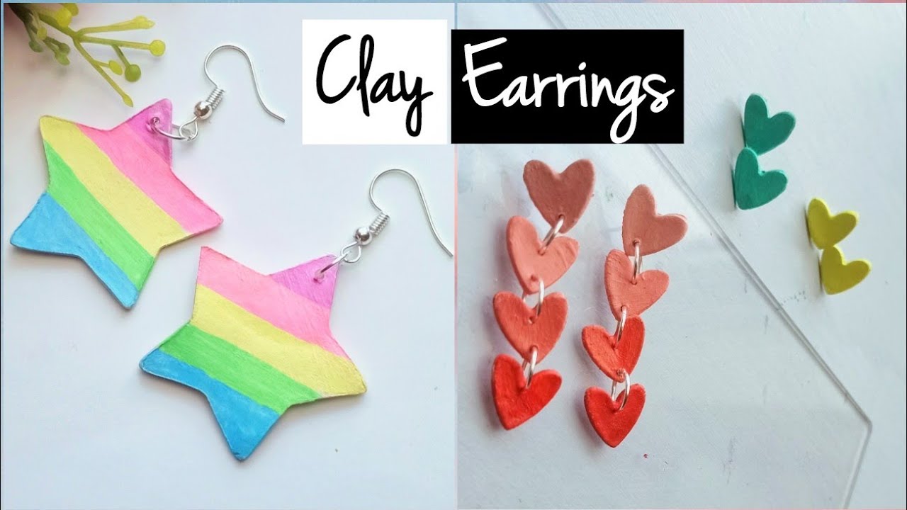 air dry clay earrings