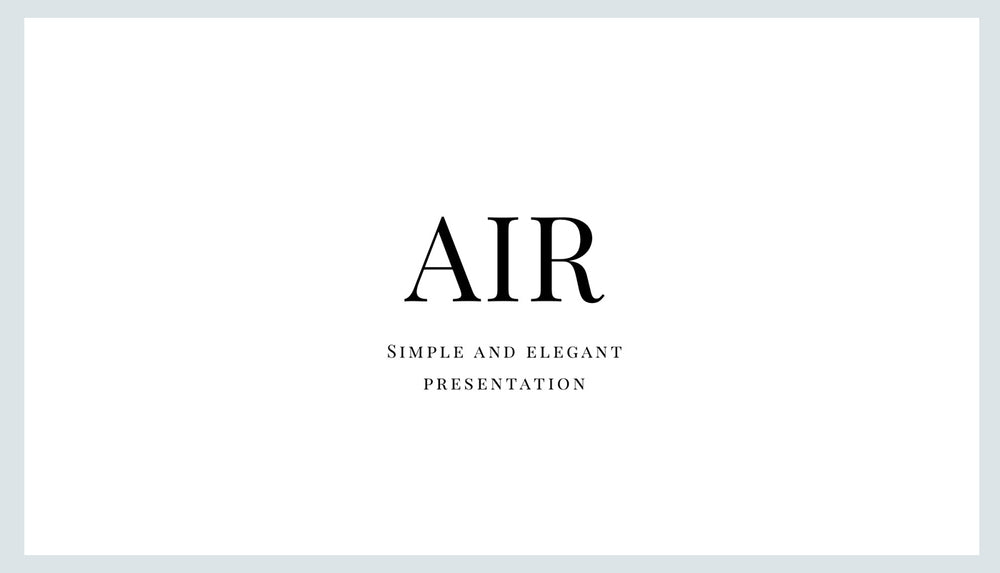 air minimal powerpoint template