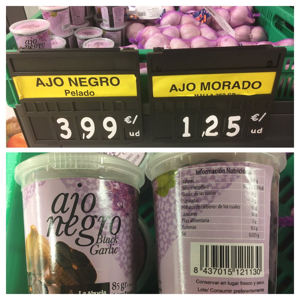 ajo negro precio mercadona