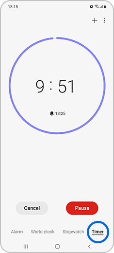 alarm clock on samsung