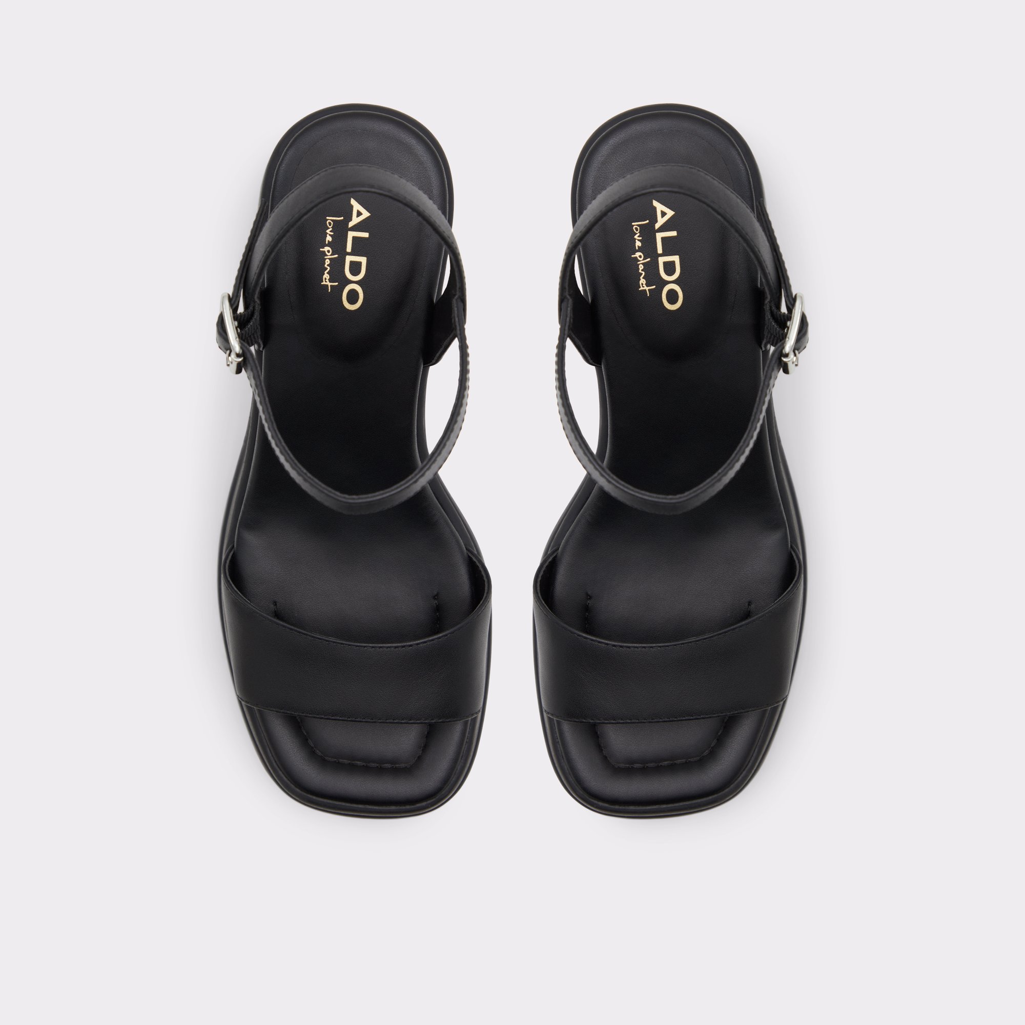 aldo black sandals