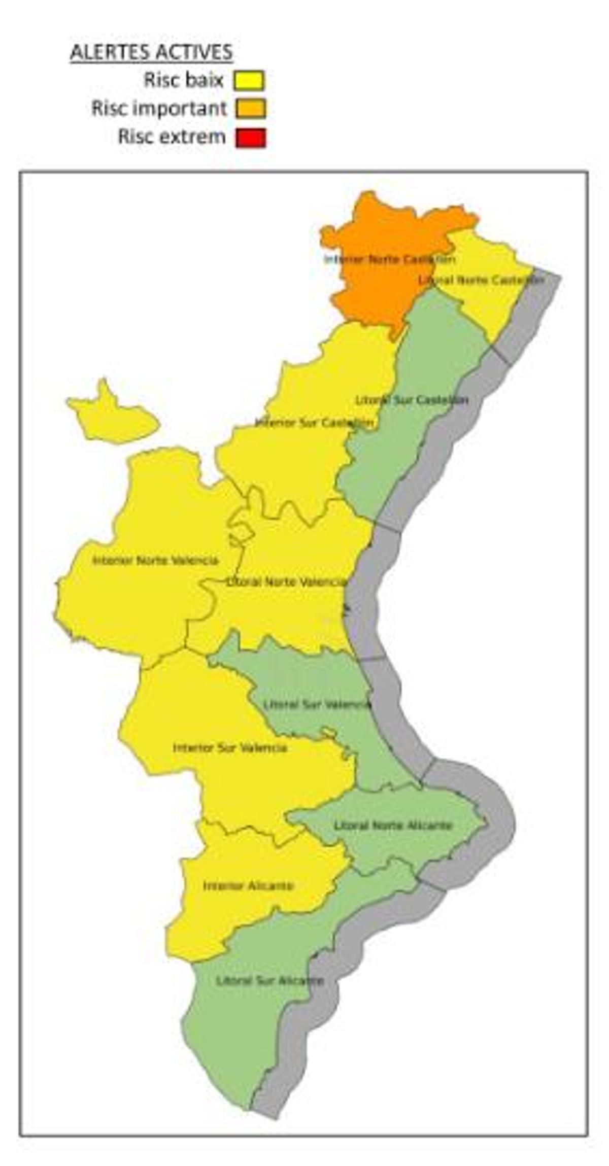 alertas meteorológicas comunidad valenciana