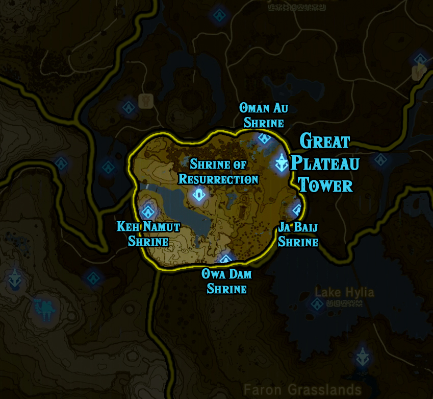 all shrine locations in breath of the wild