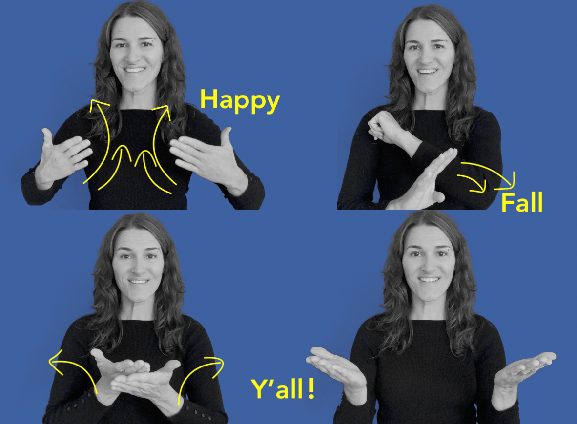 american sign language happy