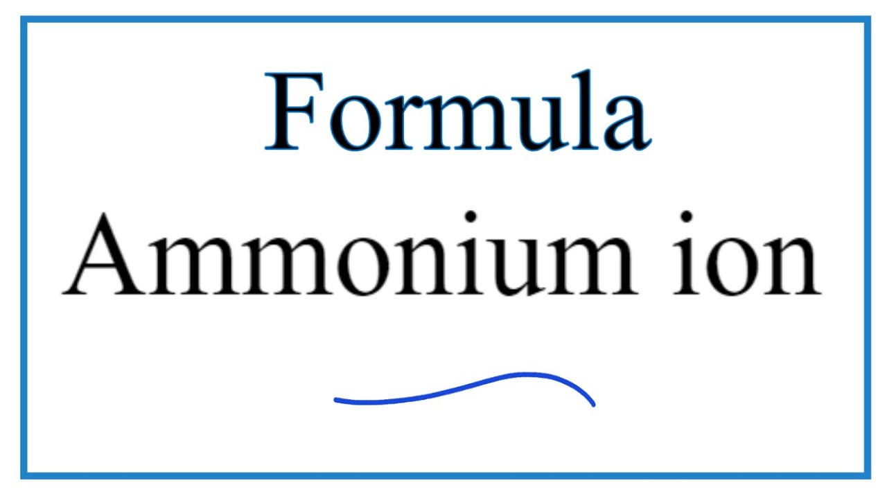 ammonium formula