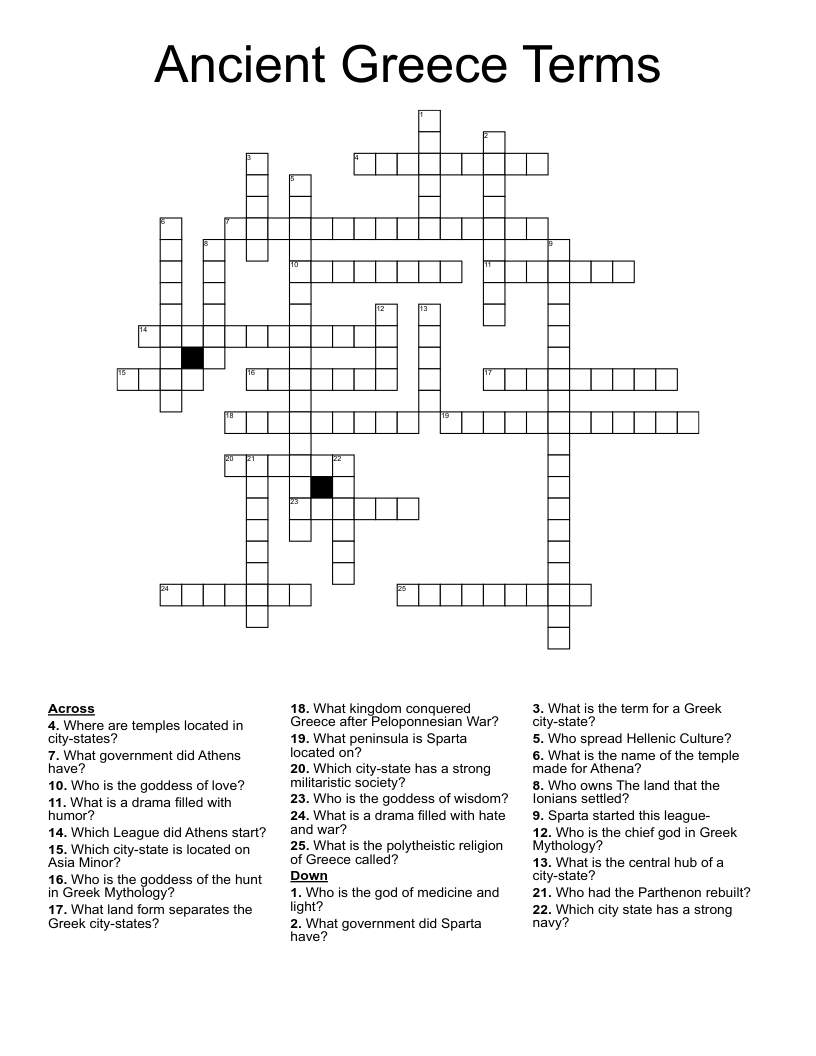 ancient country in asia minor crossword