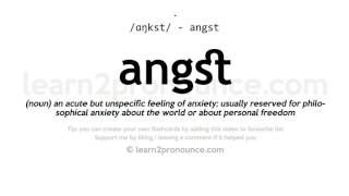 angst pronunciation