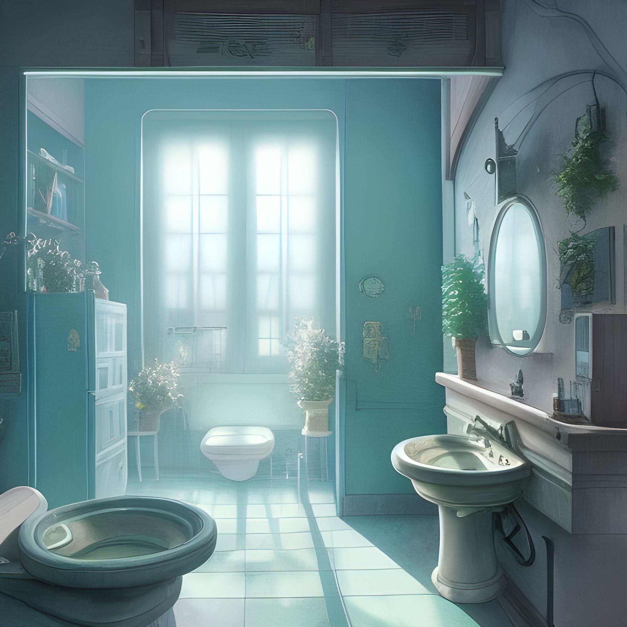 anime bathroom