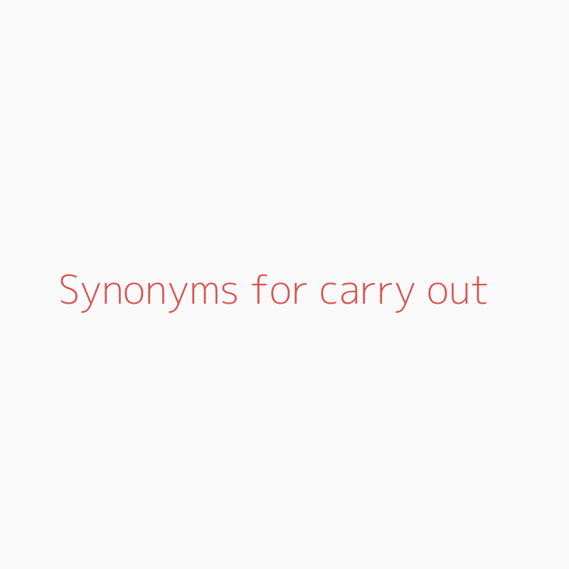 another word for carry out