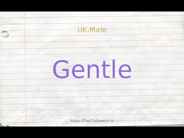 another word for gentle