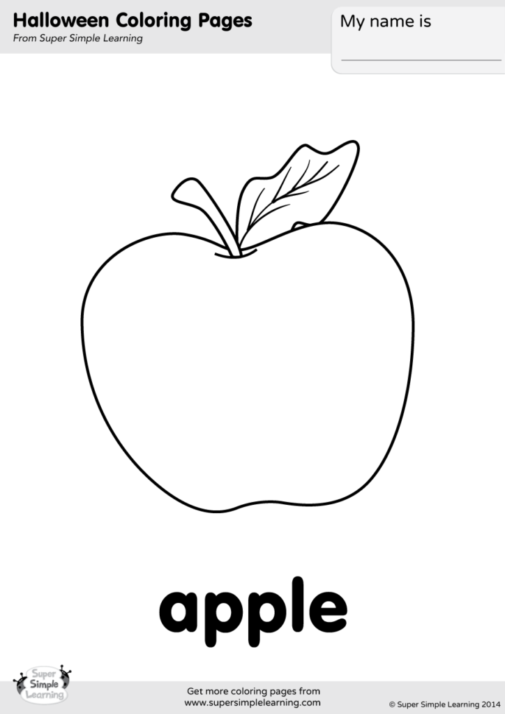 apple coloring pages free printable