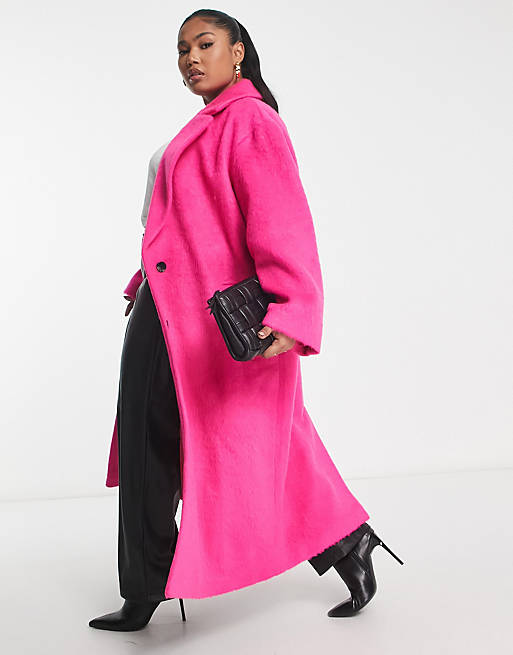 asos pink coat