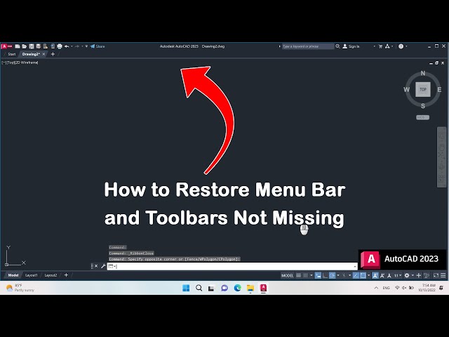 autocad toolbar missing