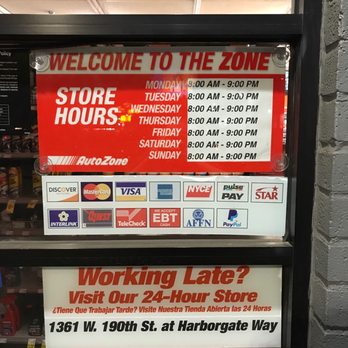 autozone hours