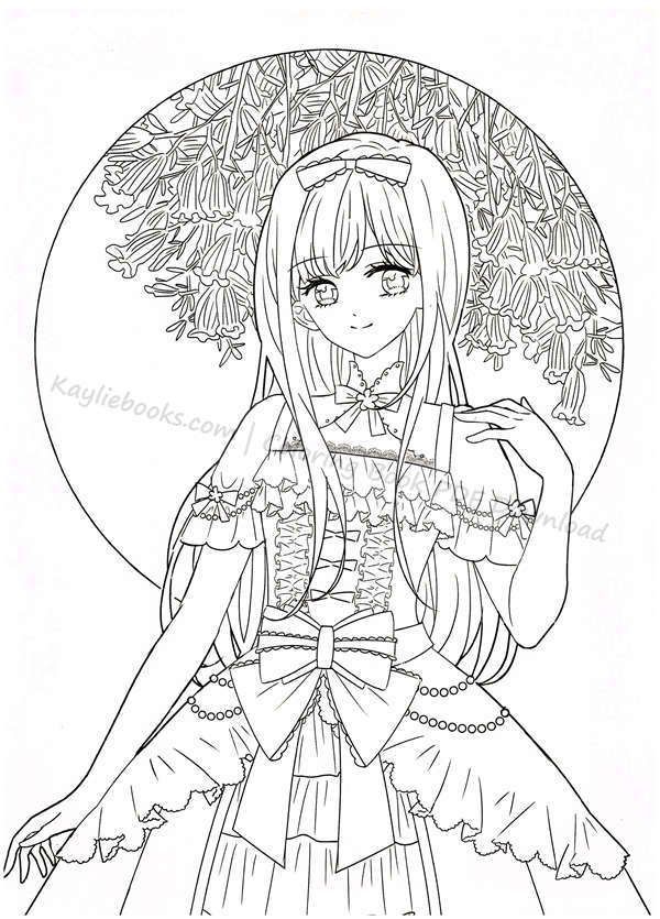 anime coloring book pages