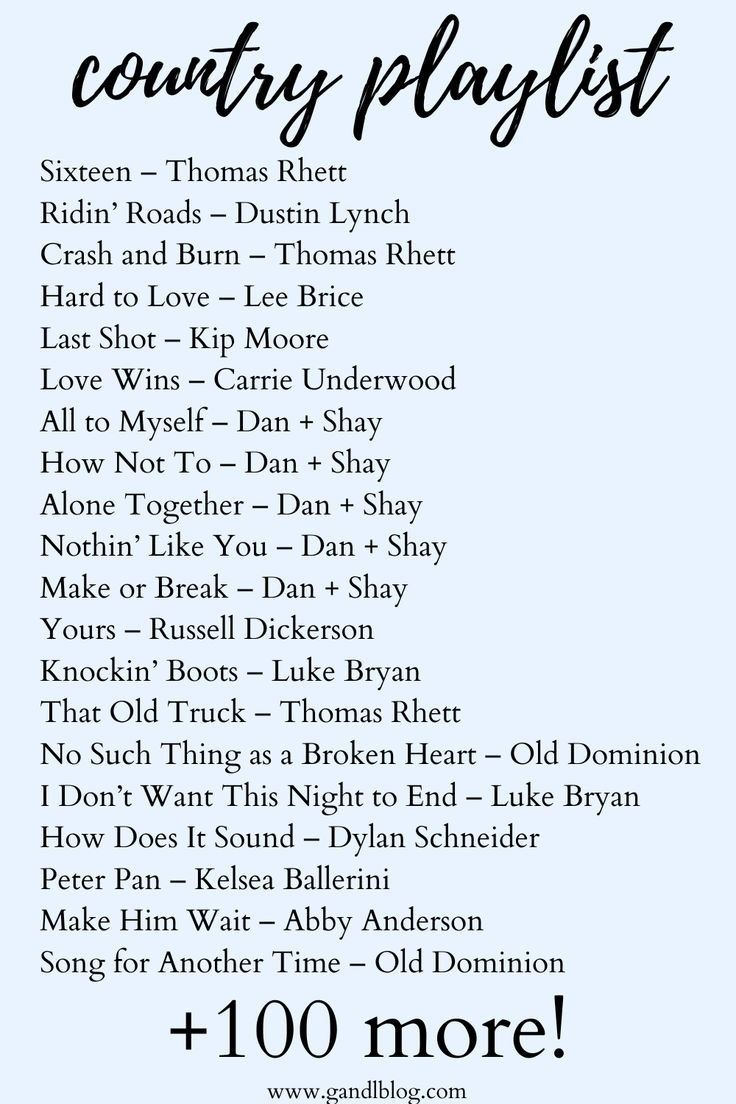 country music playlist