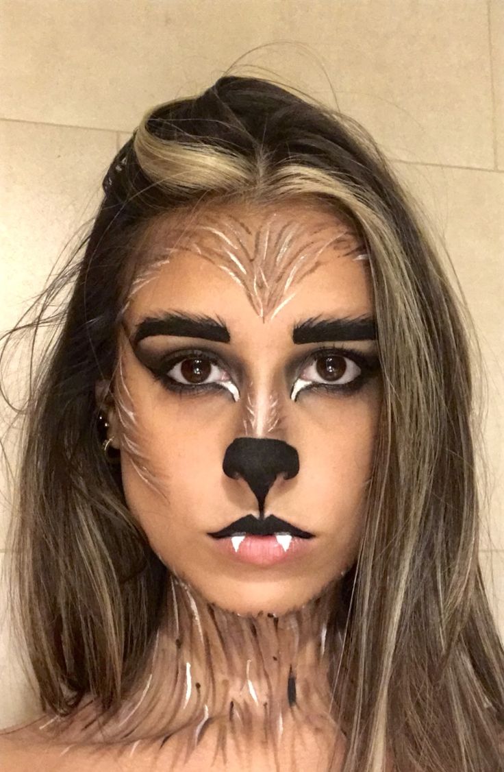 maquillaje de lobo facil