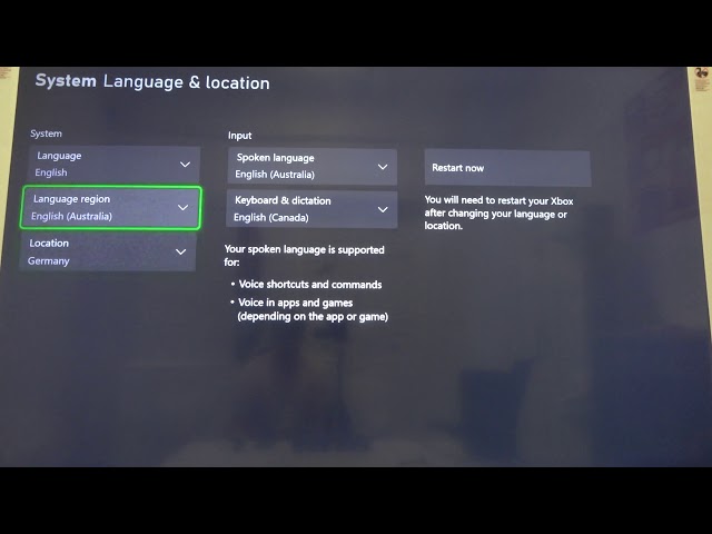 change region xbox series x