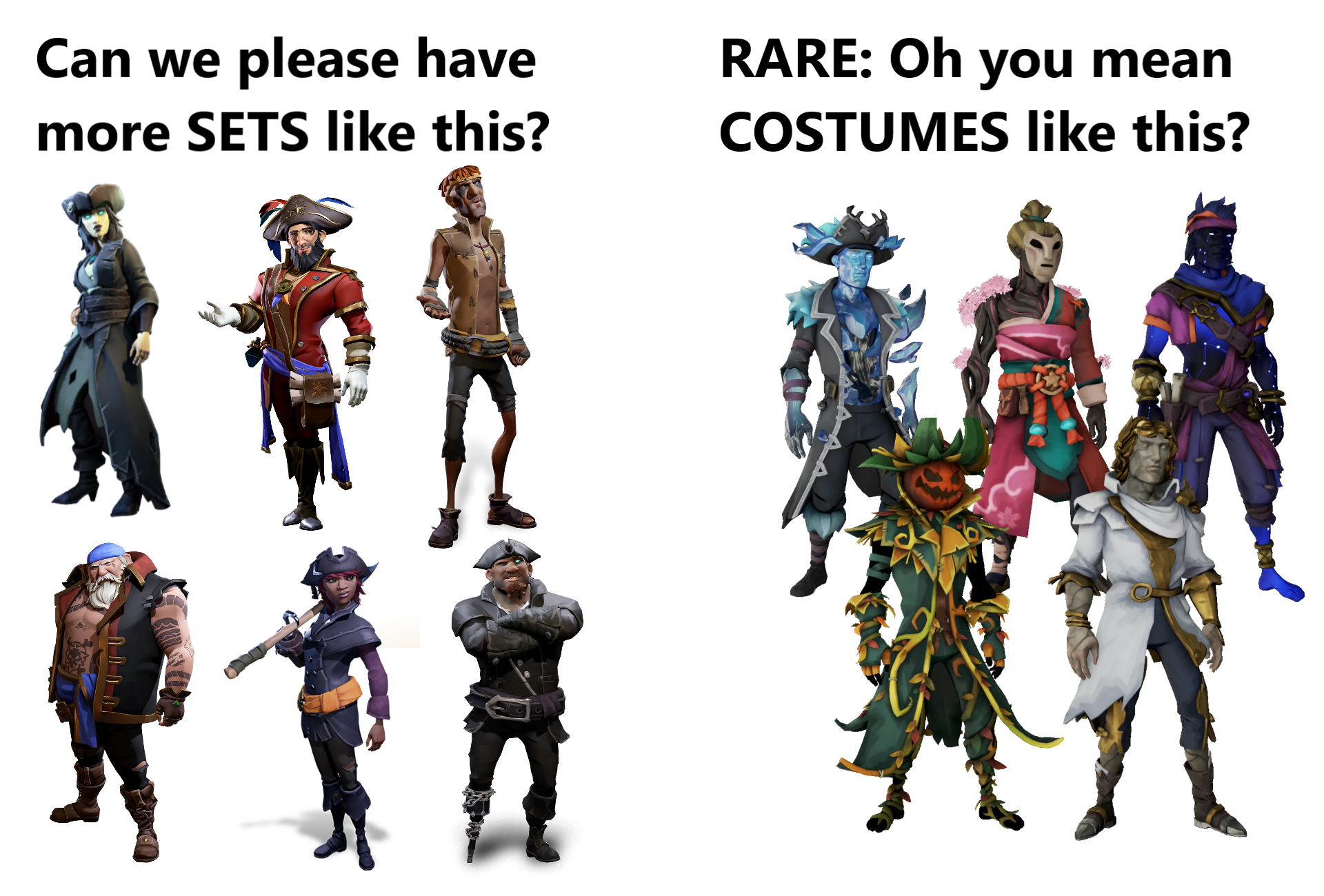 sea of thieves outfits