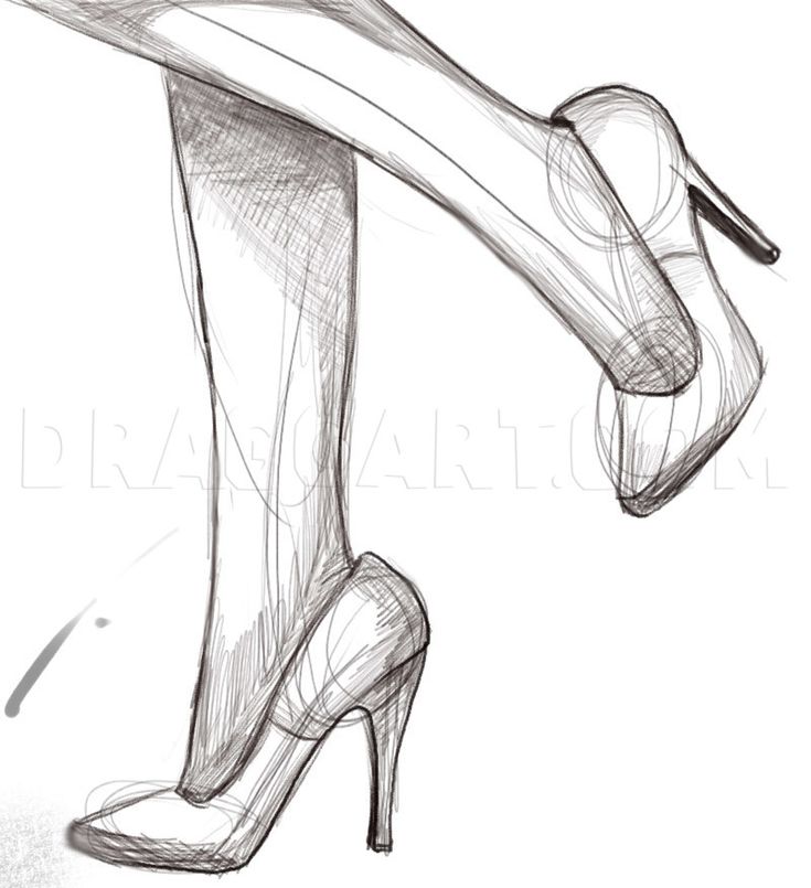 high heels drawing