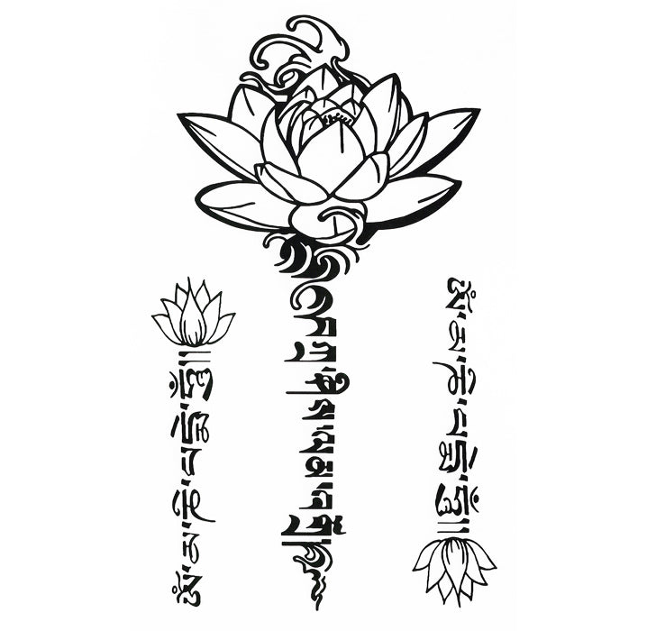 lotus sanskrit tattoo