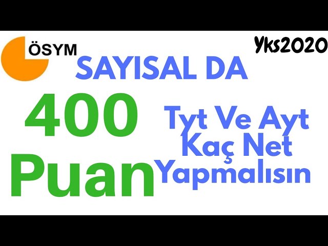 sayısal 400 puan kaç bin