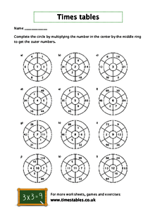 times tables practice worksheets