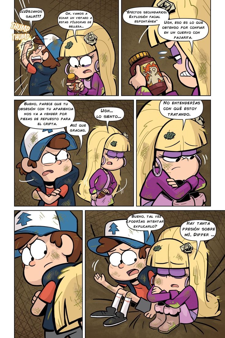 comic de gravity falls en español dipper y pacifica