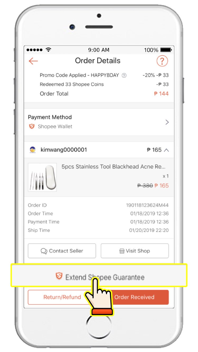 how to extend shopee guarantee