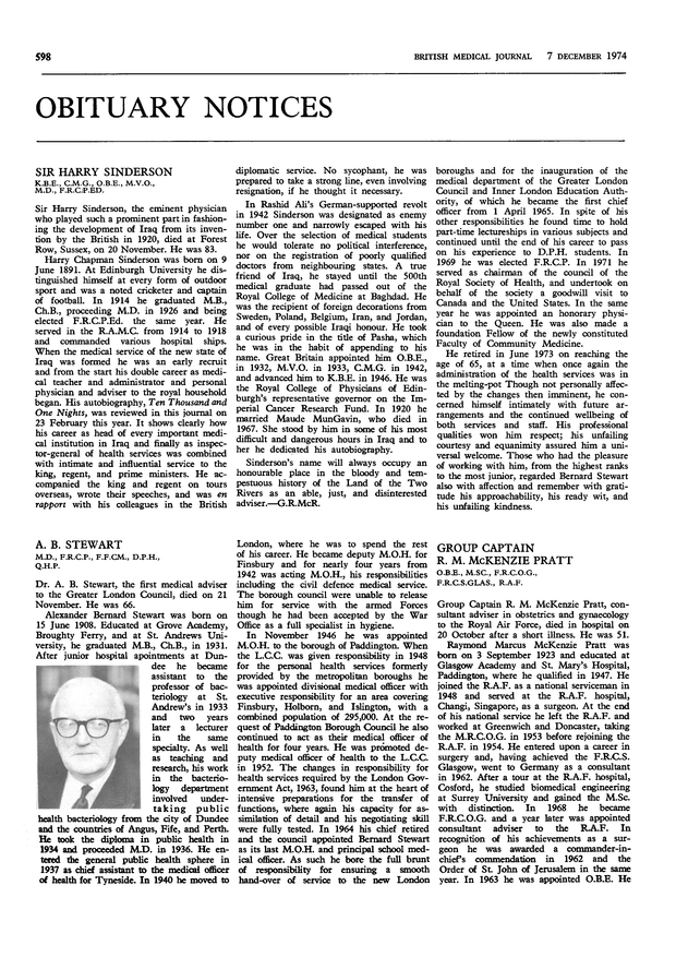 bmj obituaries