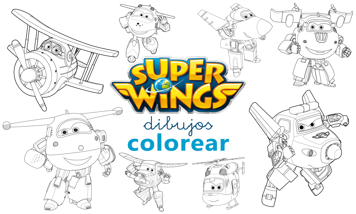 super wings para colorear