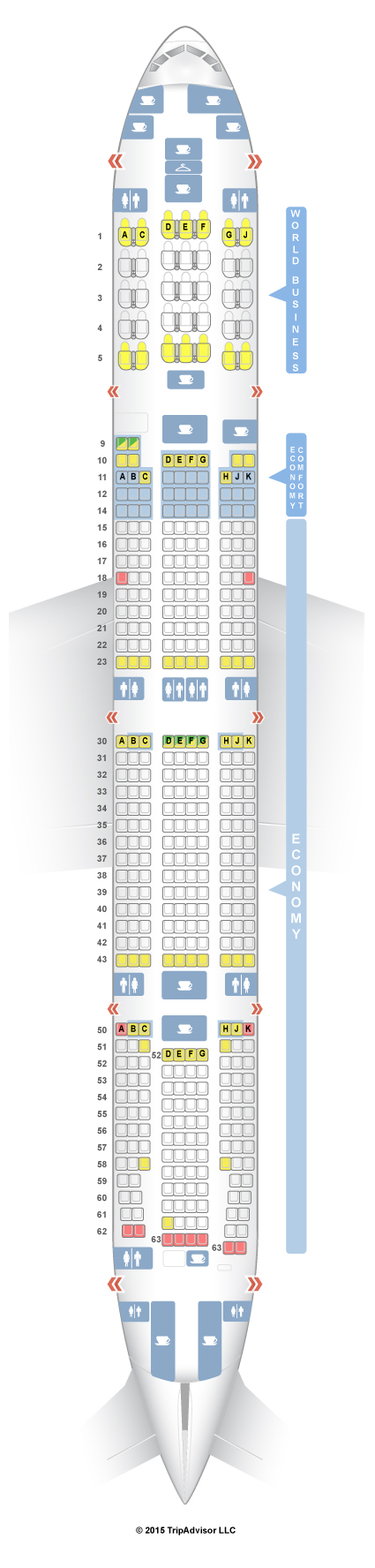 klm boeing 777-300 seat map