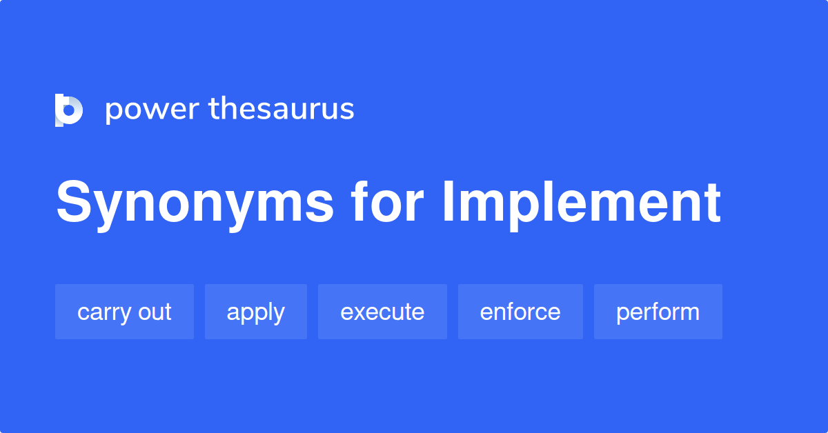 synonym for implement