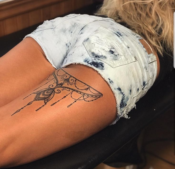 back thigh tattoos