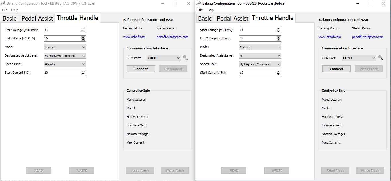 bafang throttle settings