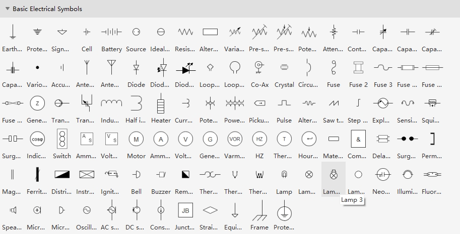 basic electrical symbols chart