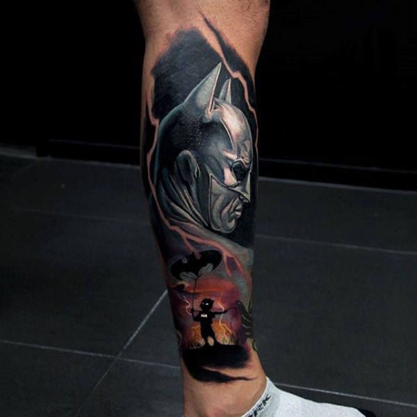 batman design tattoo