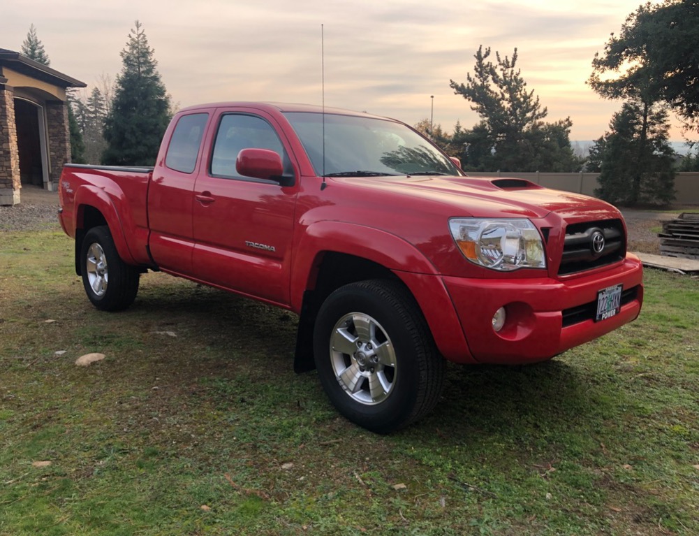 2007 red toyota tacoma