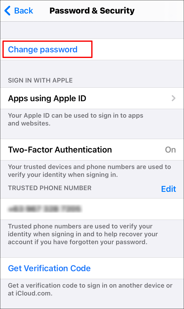 how to change phone number apple id